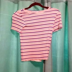 Red white blue striped shirt